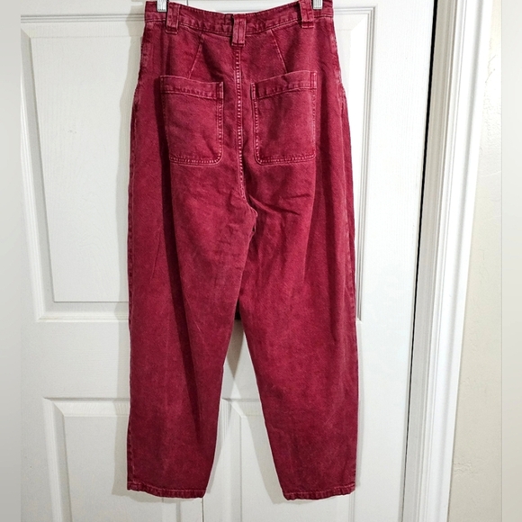 Zara The 80s Collection High Waist Jeans 6 Pink Casual Punk Kidcore Pleats Baggy - Picture 6 of 8